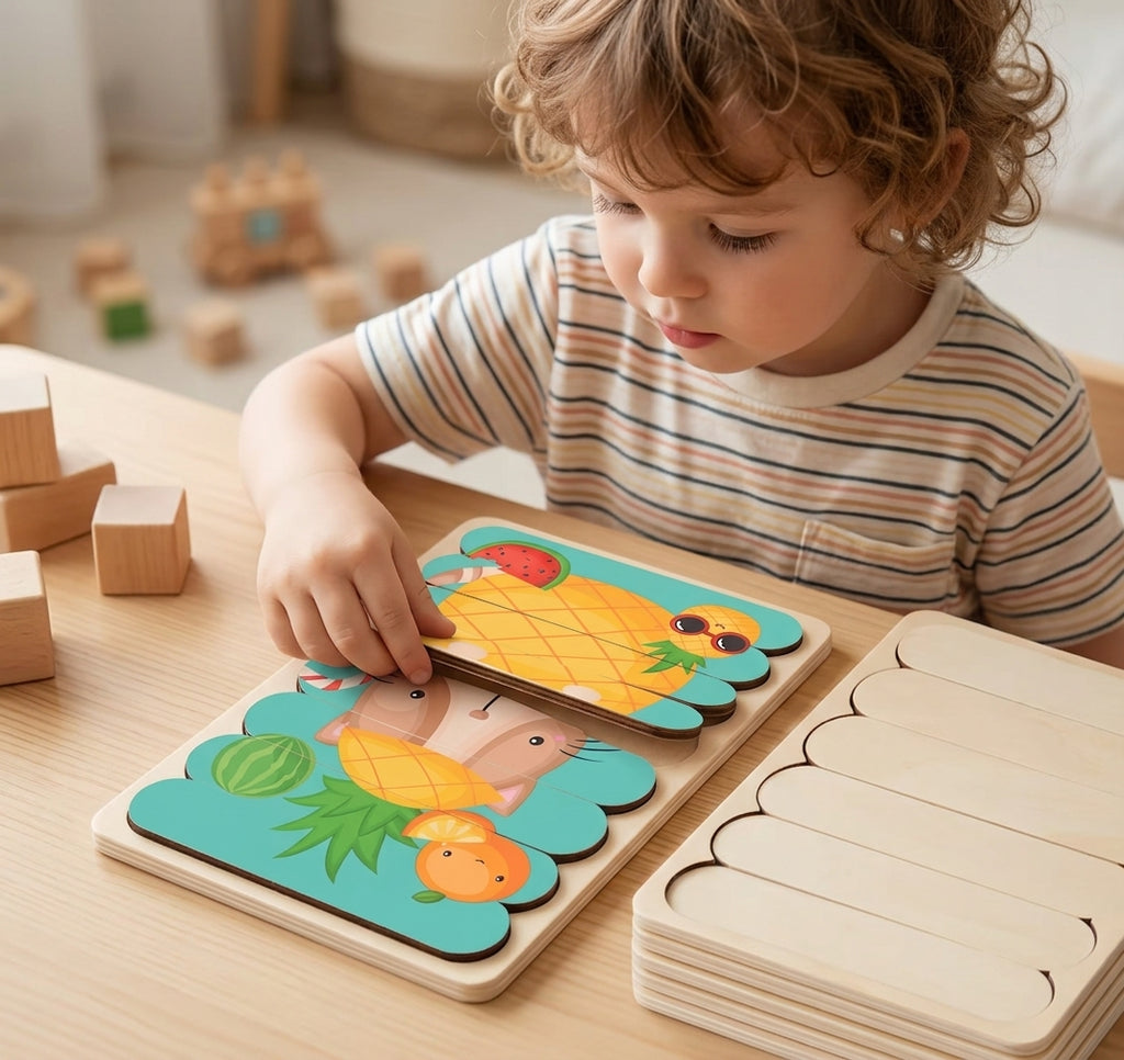 Montessori Double-Sided Puzzles (5 Pack)