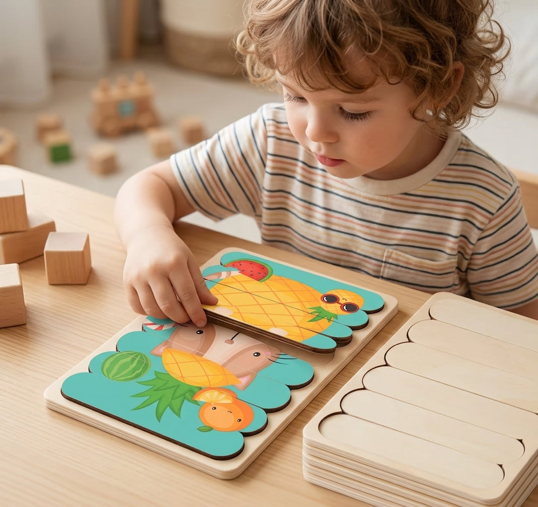 Montessori Double-Sided Puzzles (5 Pack)