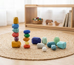 Montessori Wooden Stones (21 Pieces)