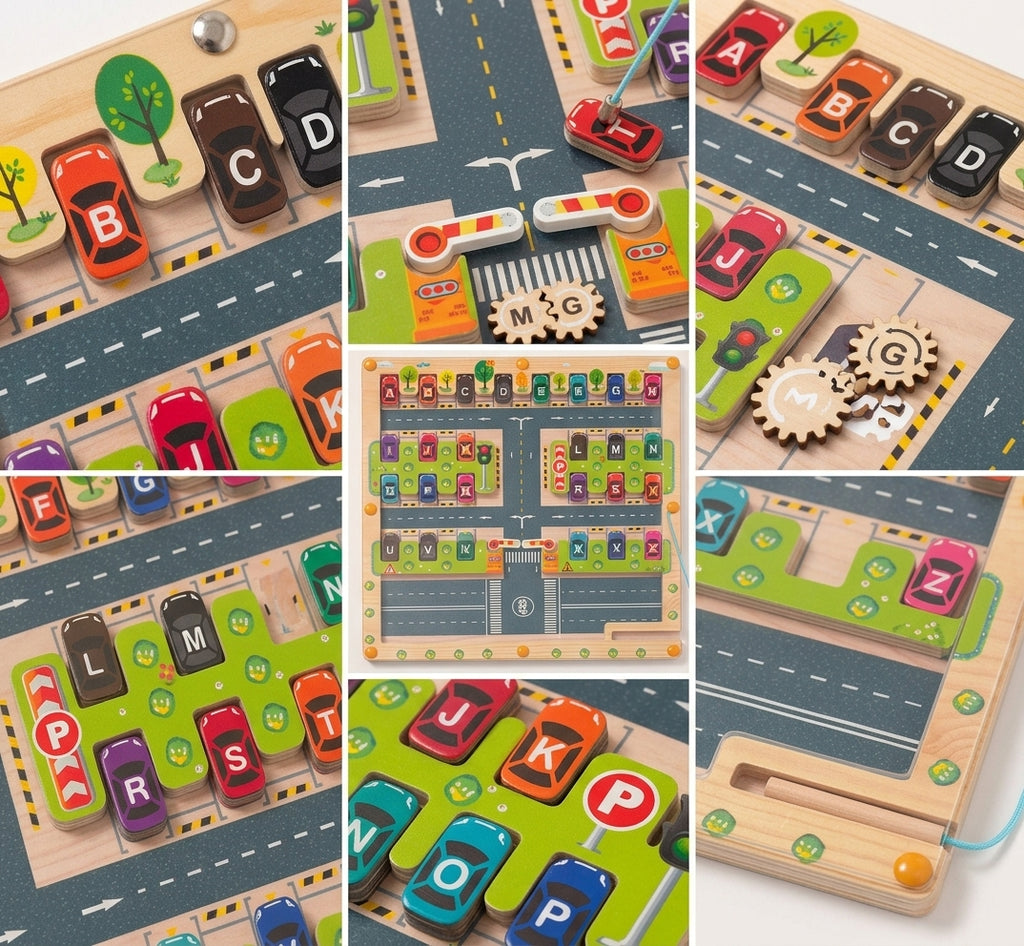 Montessori Alphabet Parking Maze