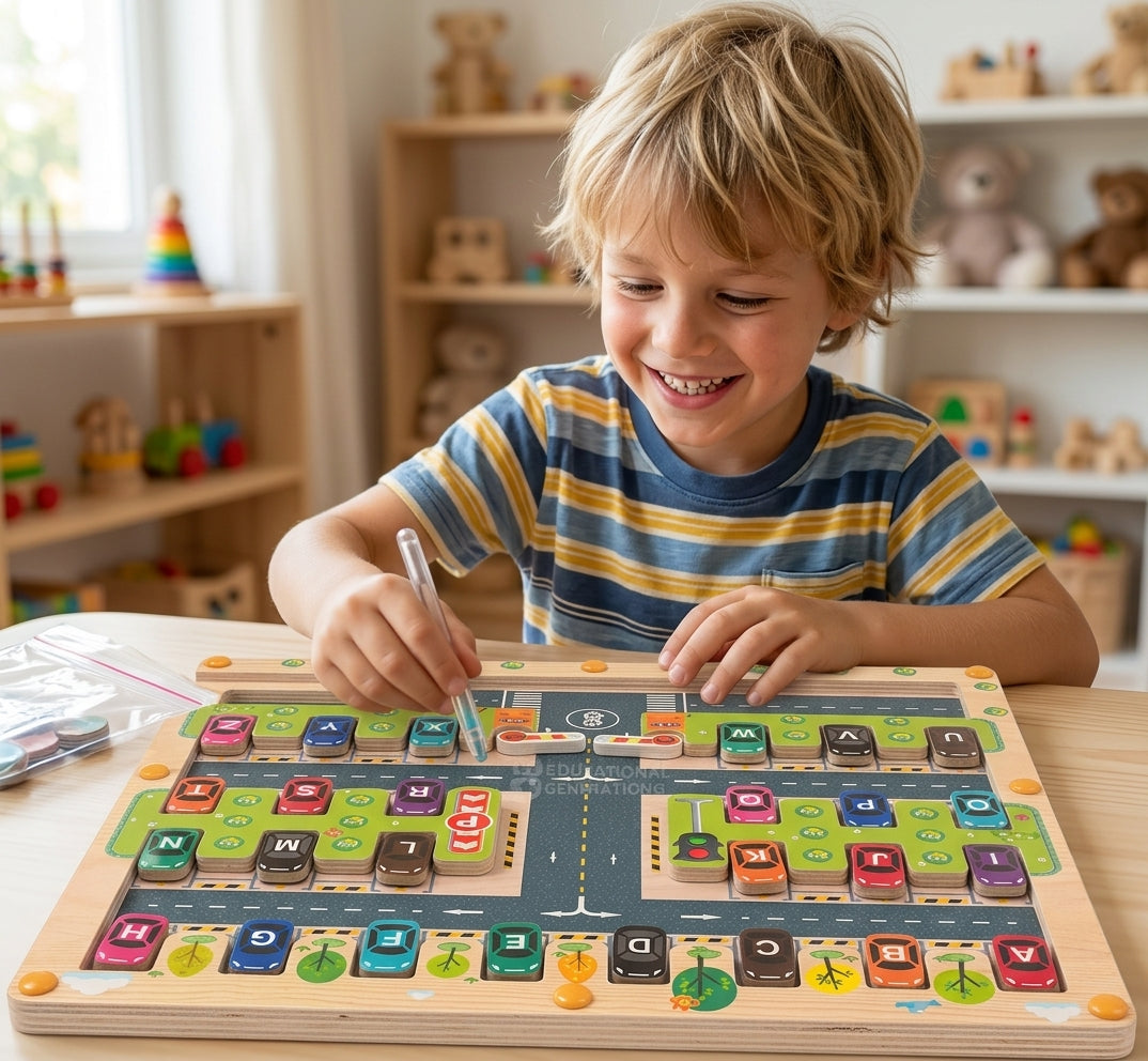 Montessori Alphabet Parking Maze