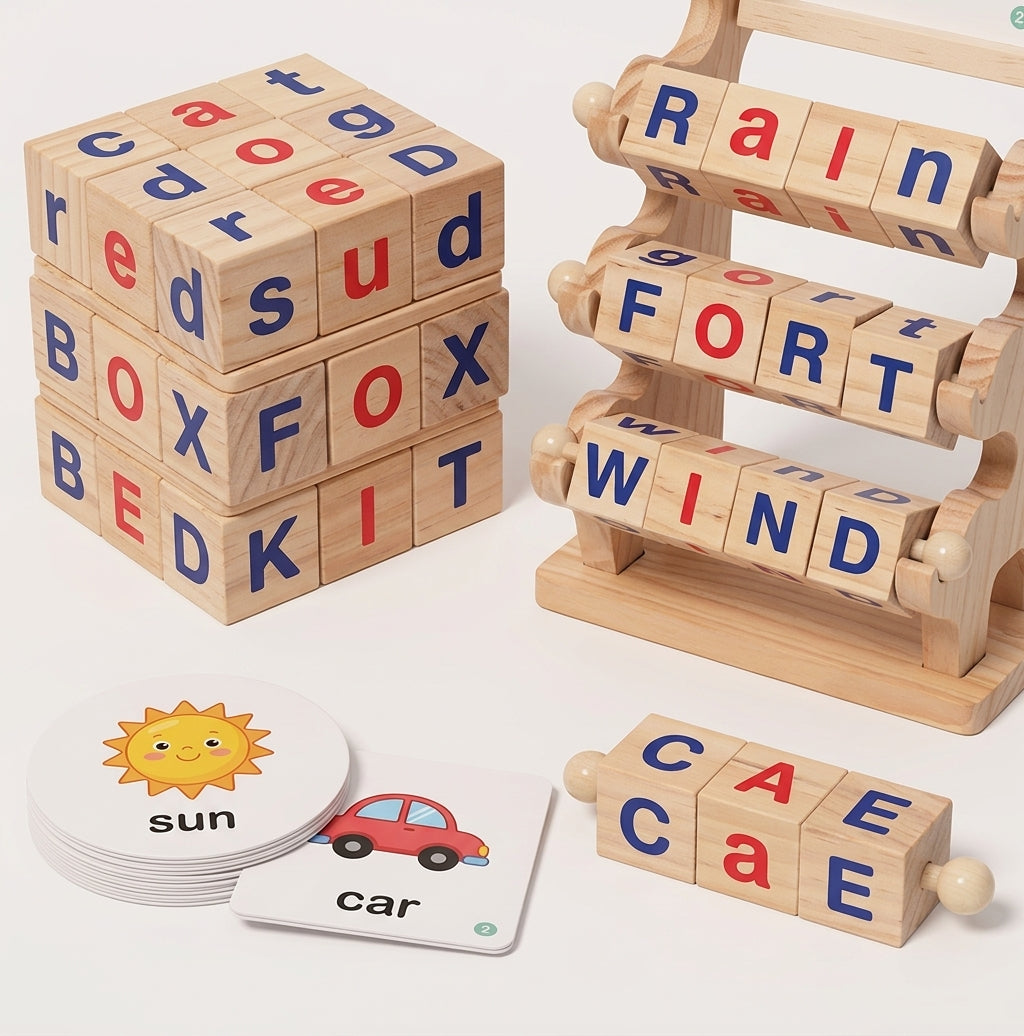 Montessori Spin and Spell Set