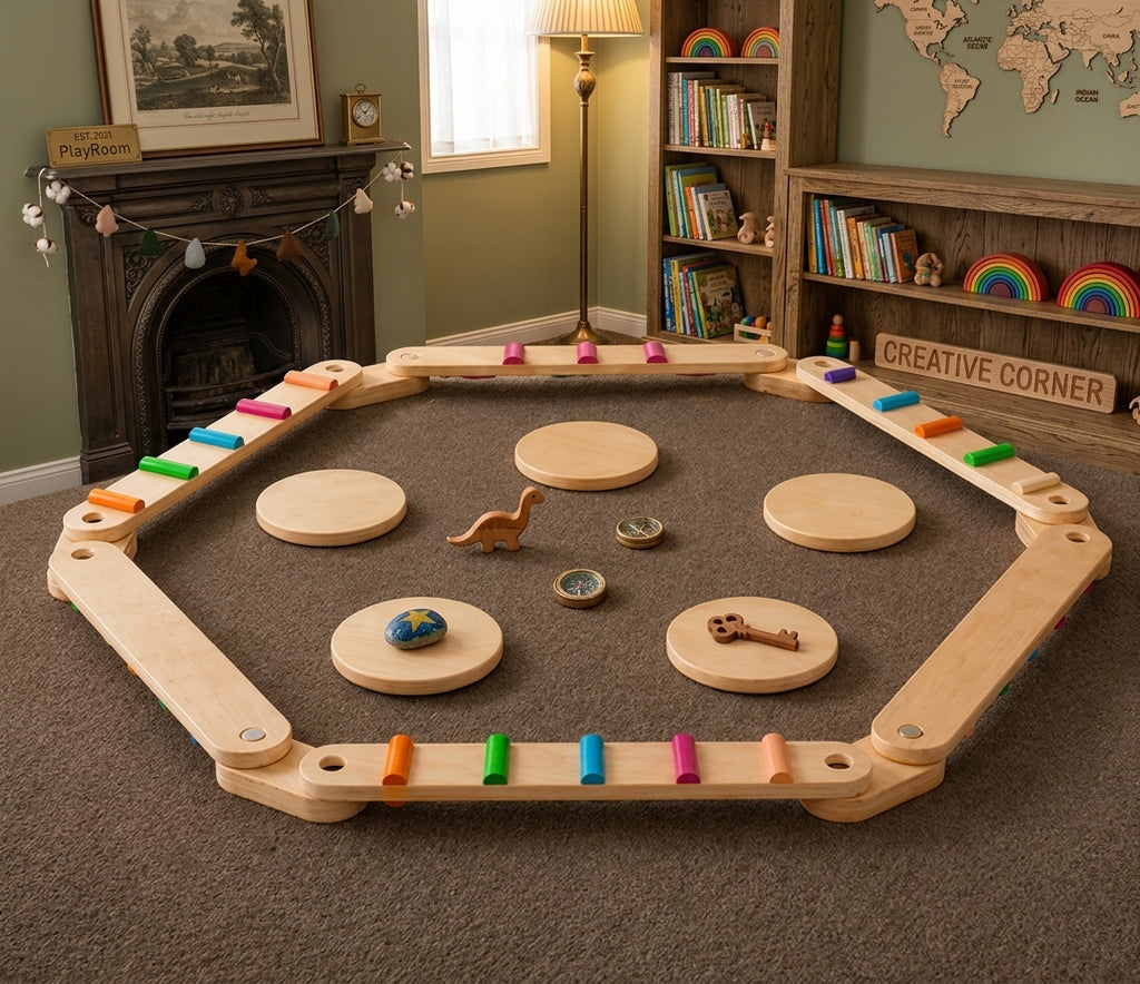 Montessori Balance Beams & Stones